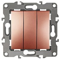 Выключатель без рамки Эра S12 3-кл 10А медь картинка